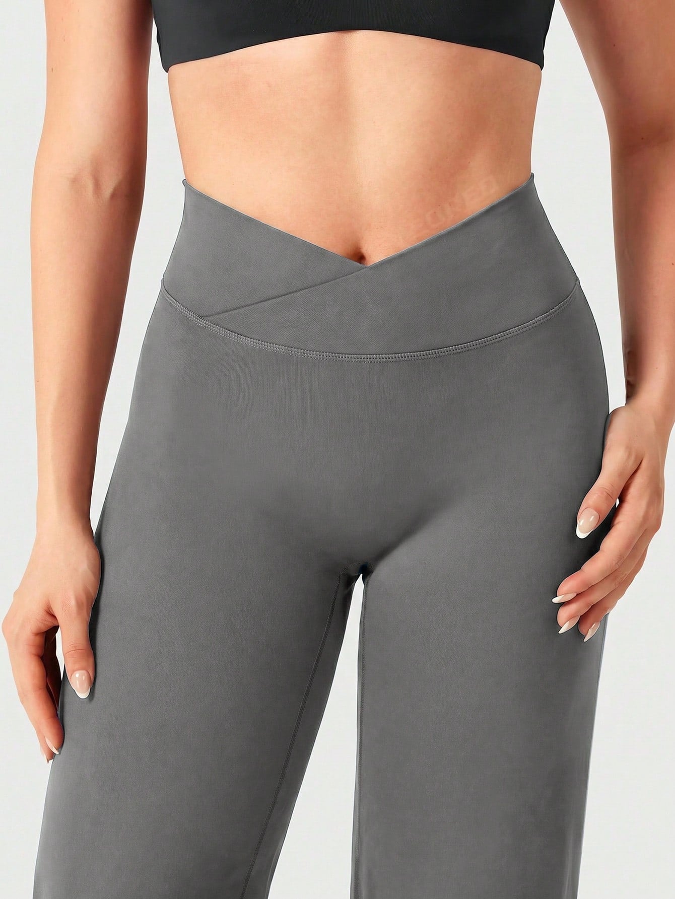 High Waist Wide Leg Pants, Summer Tummy Control Non-See Through Yoga Casual Pants Sports