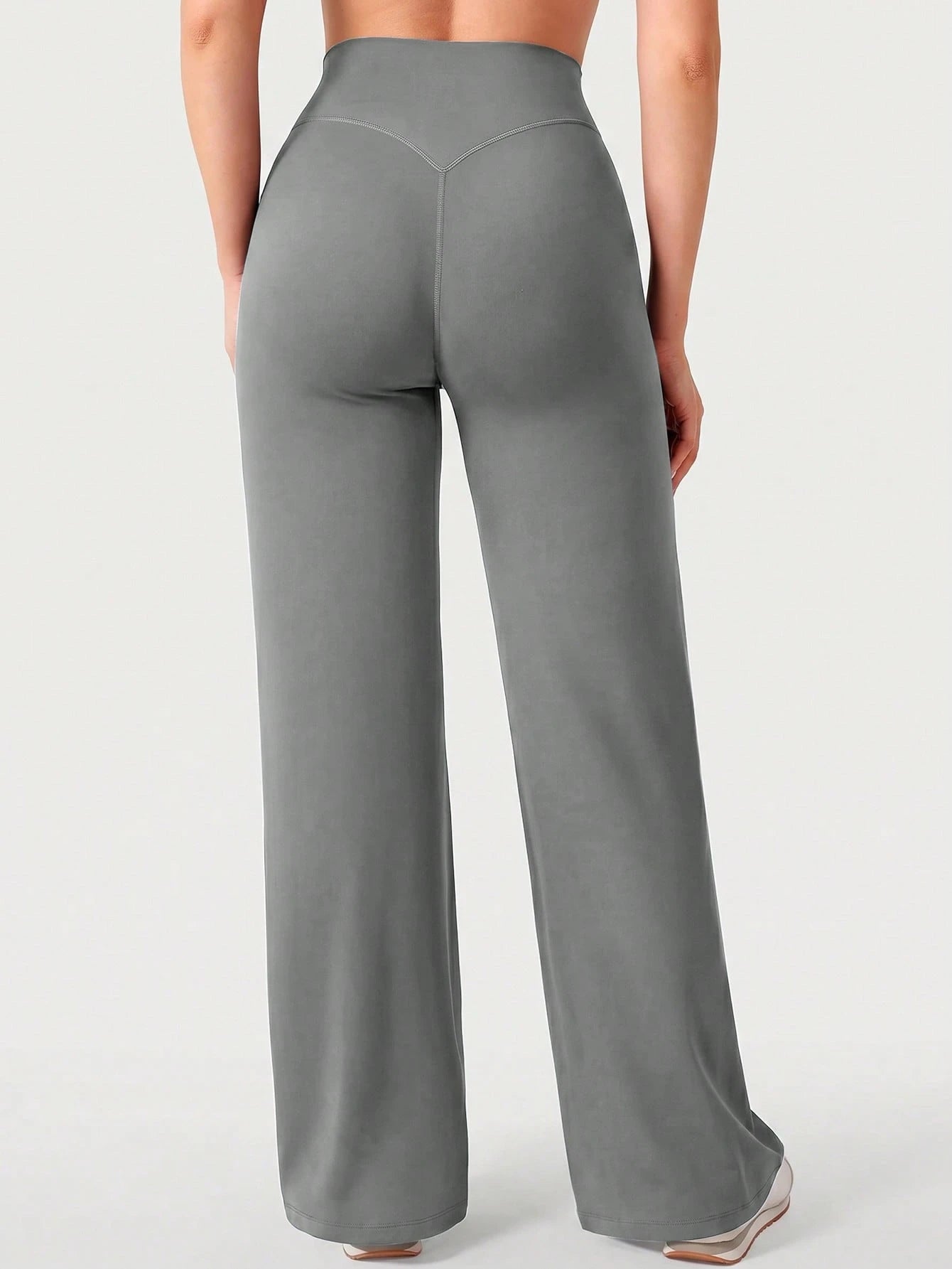 High Waist Wide Leg Pants, Summer Tummy Control Non-See Through Yoga Casual Pants Sports