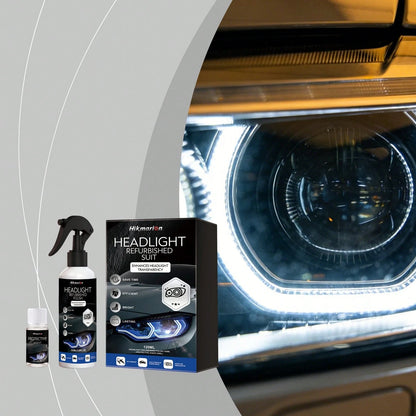 Hikmarion Headlight Restoration Kit- UV-Resistant, Easy DIY Shine Reviver For Foggy, Yellowed Car Lights