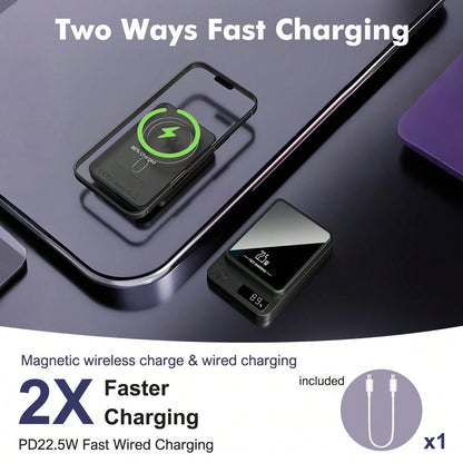 hoco. 10000mAh Pocket Portable Charger With Built-In Charging Cords, Fast Charging Power Bank, Digital Battery Display, LED Flashlight And Carry Strap, Lightweight Travel Accessory For Vacation, Campi