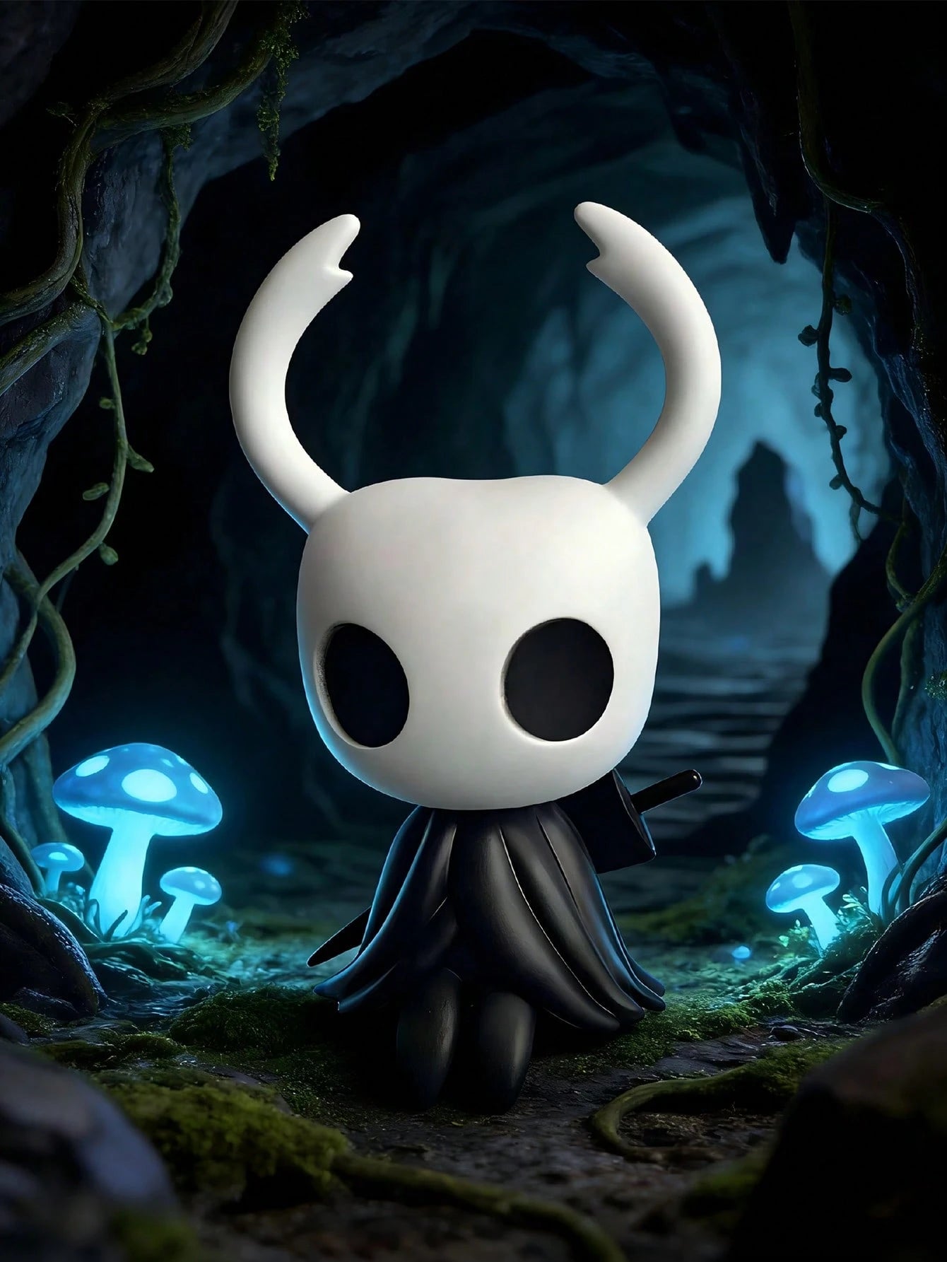 Hollow Knight Game Character Cute Figurine Collectible Decorative Toy For Car/Desk/Home Decor PVC Figurine Statue Or Gifts/Collectible Gift, Decorative Item Suitable For Computer Case