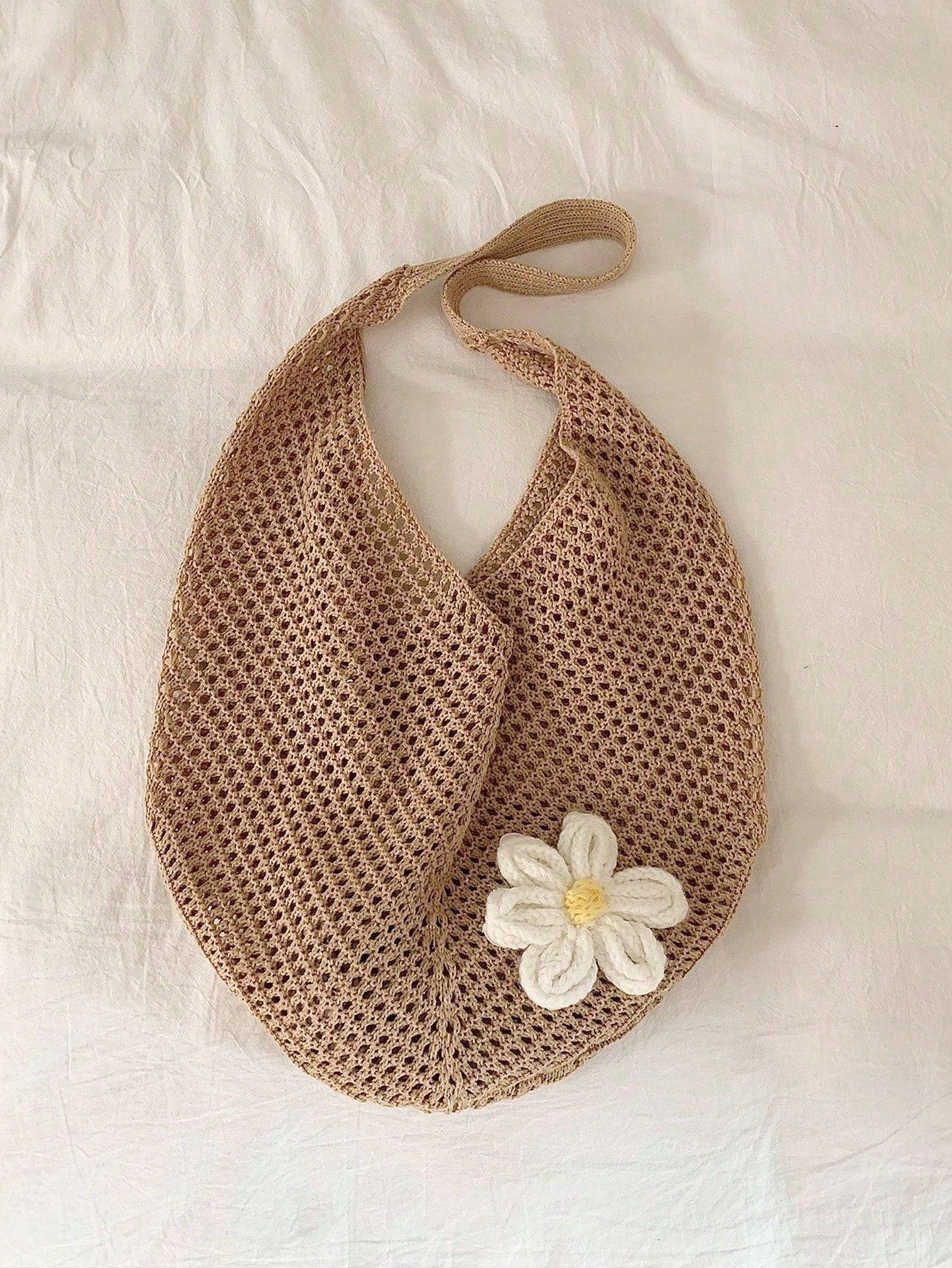 Hollow Woven Straw Bag, Bohemian Style Beach Tote, Hollow Tote Bag, Large Capacity Shopping Beach Bag, Fashion Hollow Woven Straw Bag