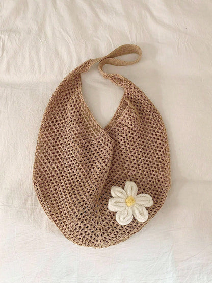 Hollow Woven Straw Bag, Bohemian Style Beach Tote, Hollow Tote Bag, Large Capacity Shopping Beach Bag, Fashion Hollow Woven Straw Bag
