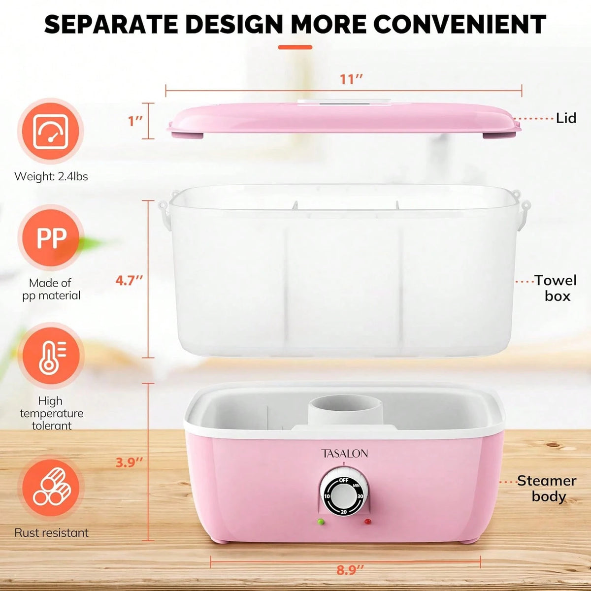 Hot Towel Warmer For Facials, Holds 16 Small Towels, 5L Portable Towel Steamer With Quickly Heating In 1-5 Mins, Auto Off Timer Foldable Towel Warmers For Spa, Barber, Manicures, Massage-Pink