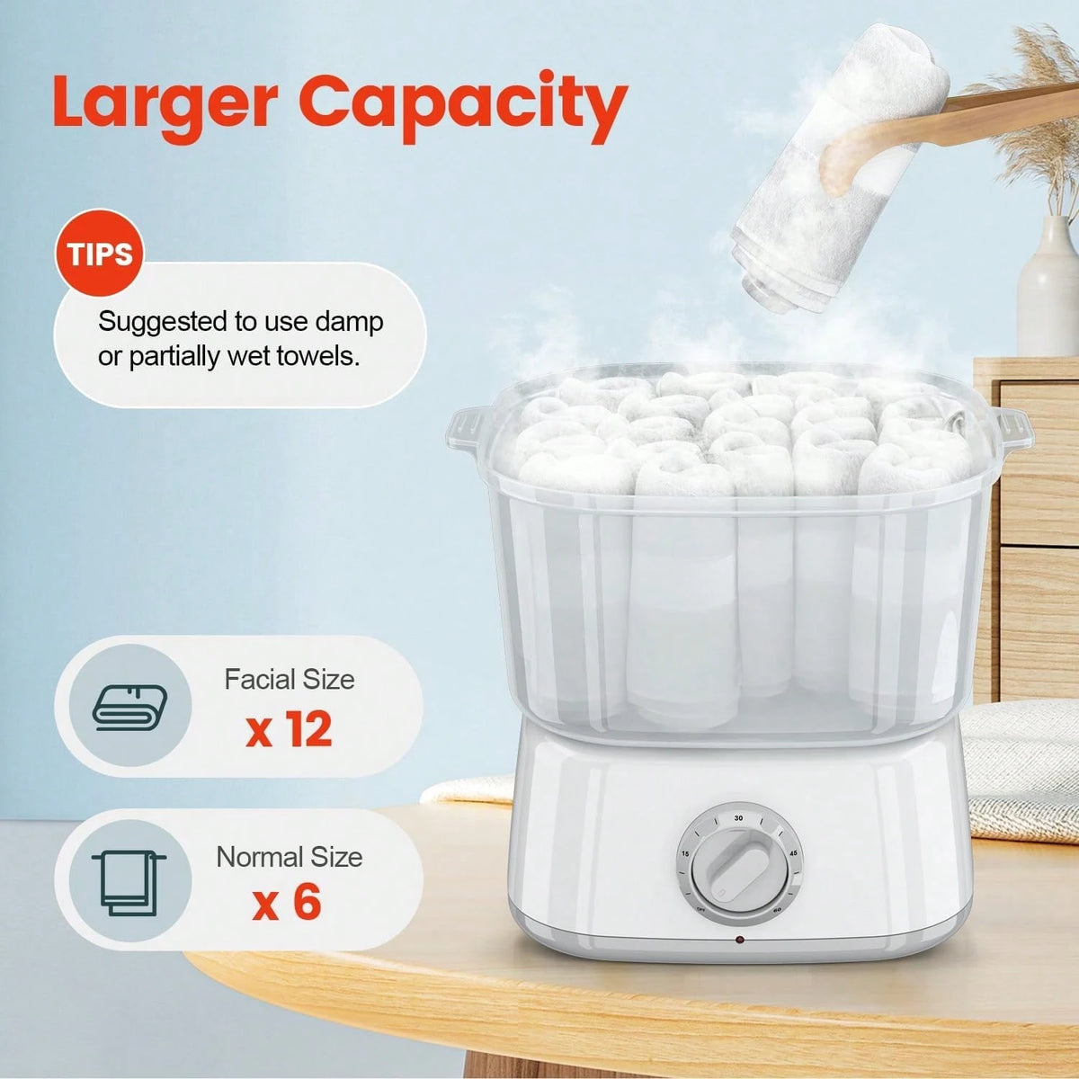Hot Towel Warmer, Rapid Heating Towel Steamer For Facials Can Hold 12 Mini Wet Towels, Portable Mini Towel Warmer For Bathroom,Spa And Salon