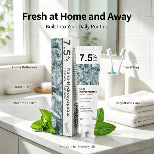 Hydroxyapatite Toothpaste With 7.5% Hydroxyapatite, Supports Enamel Protection, Gentle Care For Sensitive Teeth, Fresh Mint Flavor, Single Pack