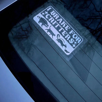 I Brake For Animals Car Window Sticker, Funny Outdoor Animal Stickers Suitable For Car Bumper Rearview Mirror- Cute Wildlife Lover Car Decor