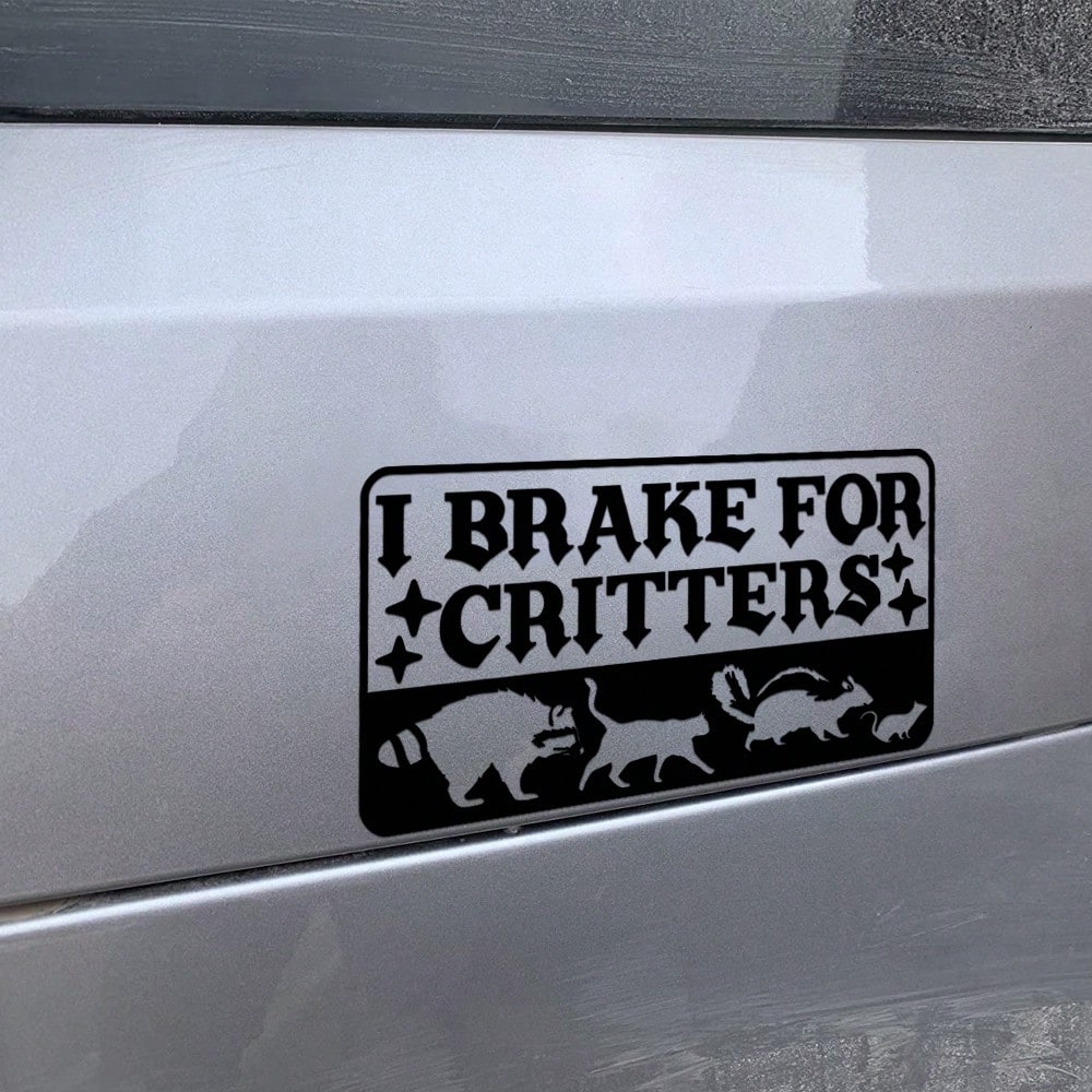 I Brake For Animals Car Window Sticker, Funny Outdoor Animal Stickers Suitable For Car Bumper Rearview Mirror- Cute Wildlife Lover Car Decor