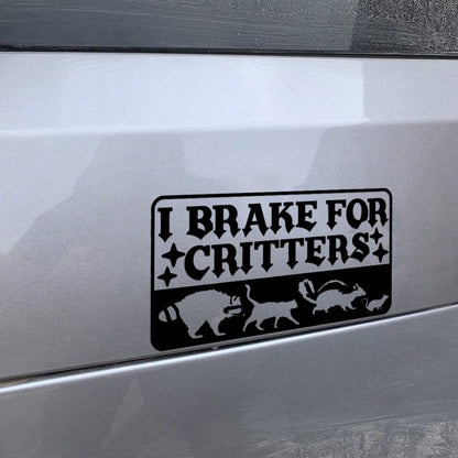 I Brake For Animals Car Window Sticker, Funny Outdoor Animal Stickers Suitable For Car Bumper Rearview Mirror- Cute Wildlife Lover Car Decor