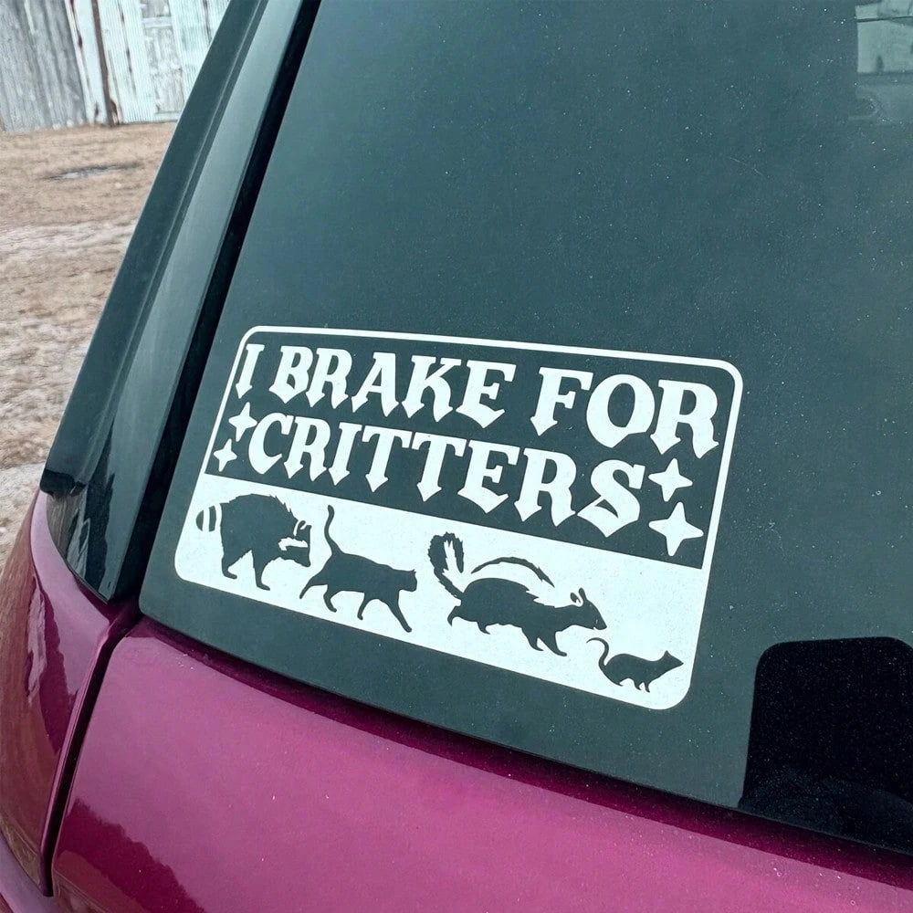 I Brake For Animals Car Window Sticker, Funny Outdoor Animal Stickers Suitable For Car Bumper Rearview Mirror- Cute Wildlife Lover Car Decor