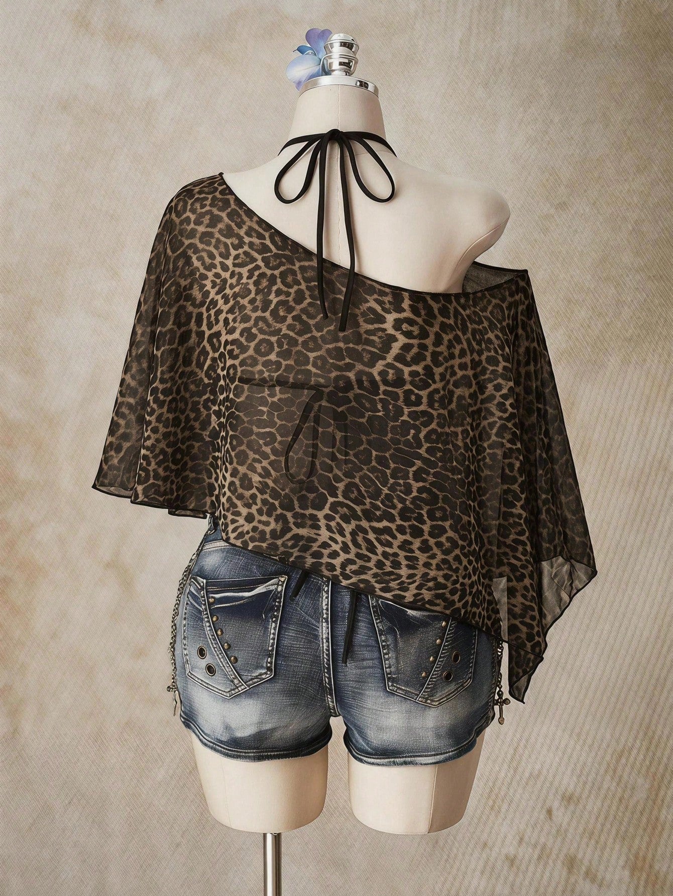 ICON Holiday Floral Print Plus Size Women's Asymmetric Neckline Batwing Sleeve Loose Top
