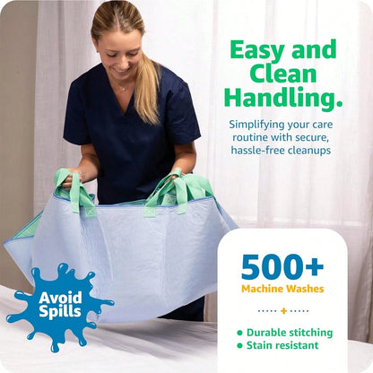Improvia Positioning Bed Pad, With 8 Reinforced Handles, Quick-Drying, Washable, Waterproof, Lifting, Turning, Transfering ZD7V