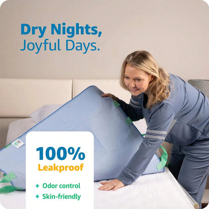 Improvia Positioning Bed Pad, With 8 Reinforced Handles, Quick-Drying, Washable, Waterproof, Lifting, Turning, Transfering ZD7V