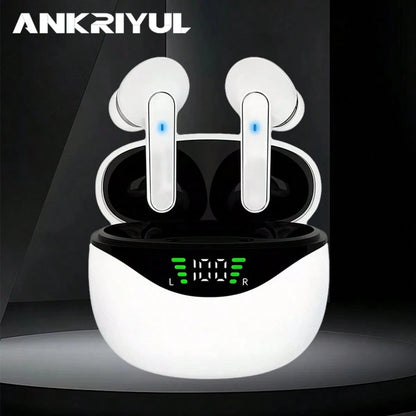 In Ear Wireless Earphones With Built-In Microphone, LED Digital Display, Type-C Charging,200mAh Battery,For Music, Gaming, Sports, And Fitness, A Great Holiday Gift