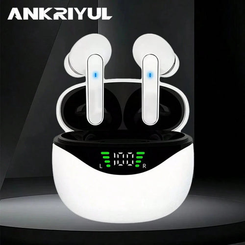 In Ear Wireless Earphones With Built-In Microphone, LED Digital Display, Type-C Charging,200mAh Battery,For Music, Gaming, Sports, And Fitness, A Great Holiday Gift