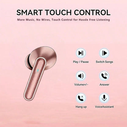 In Ear Wireless Earphones With Built-In Microphone, LED Digital Display, Type-C Charging,200mAh Battery,For Music, Gaming, Sports, And Fitness, A Great Holiday Gift