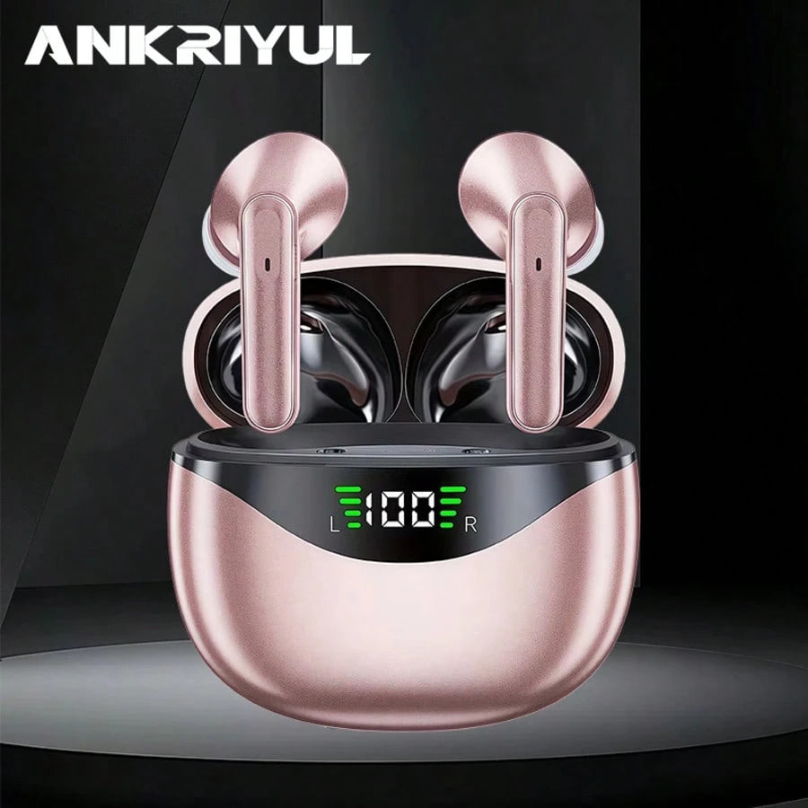 In Ear Wireless Earphones With Built-In Microphone, LED Digital Display, Type-C Charging,200mAh Battery,For Music, Gaming, Sports, And Fitness, A Great Holiday Gift