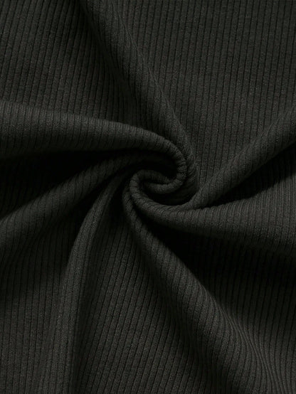 INAWLY French Style V-Neck Waist Cinched A-Line Knit Dress