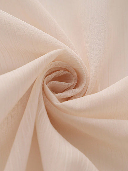 INAWLY New Bat Wing Short Chiffon Shawl, Simple Color Casual Shirt For Women