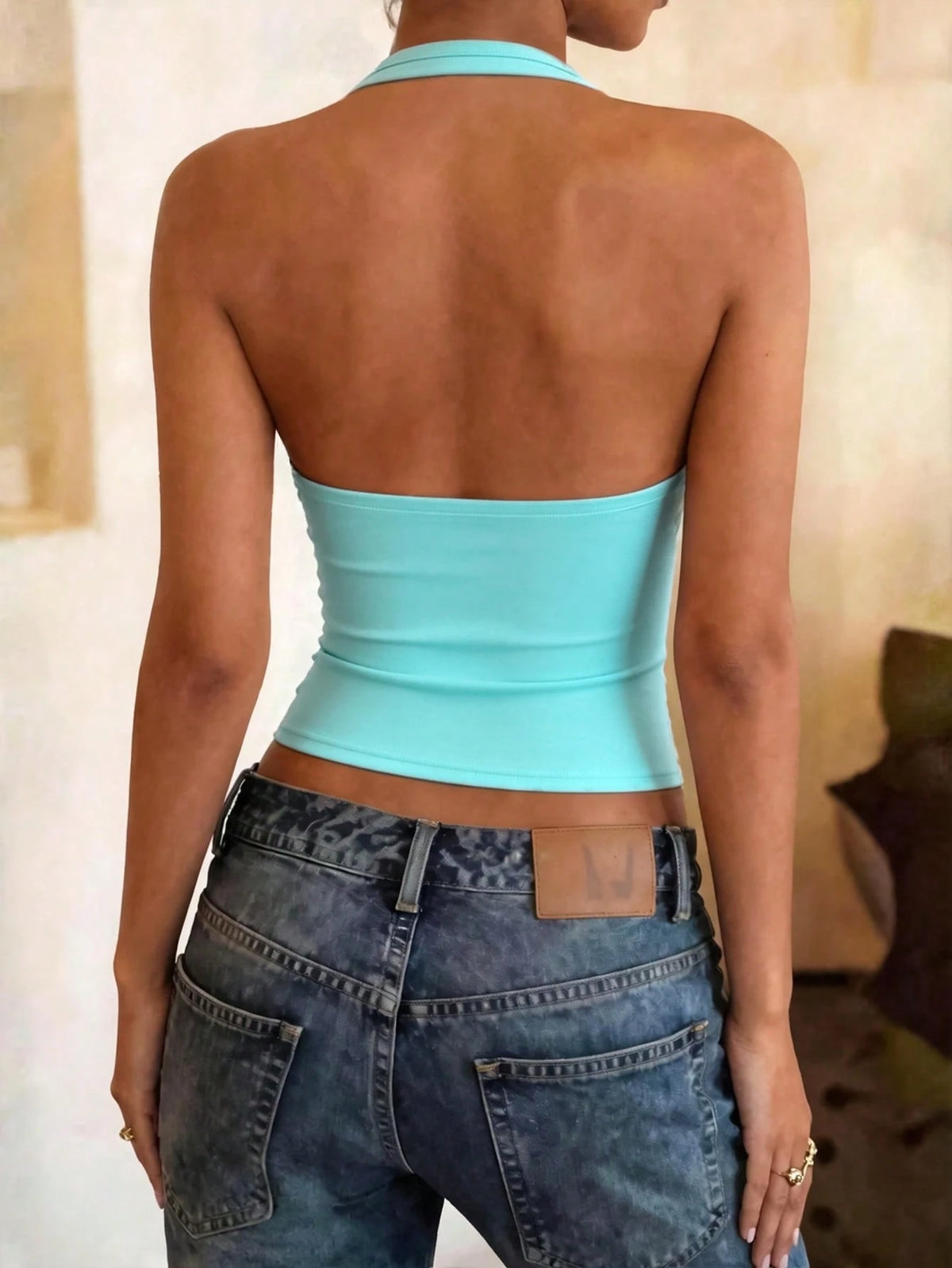 INAWLY New Style Neck-To-Shoulder Back Strap Vest, Slim Fit, Versatile, Undergarment, Sleeveless Top