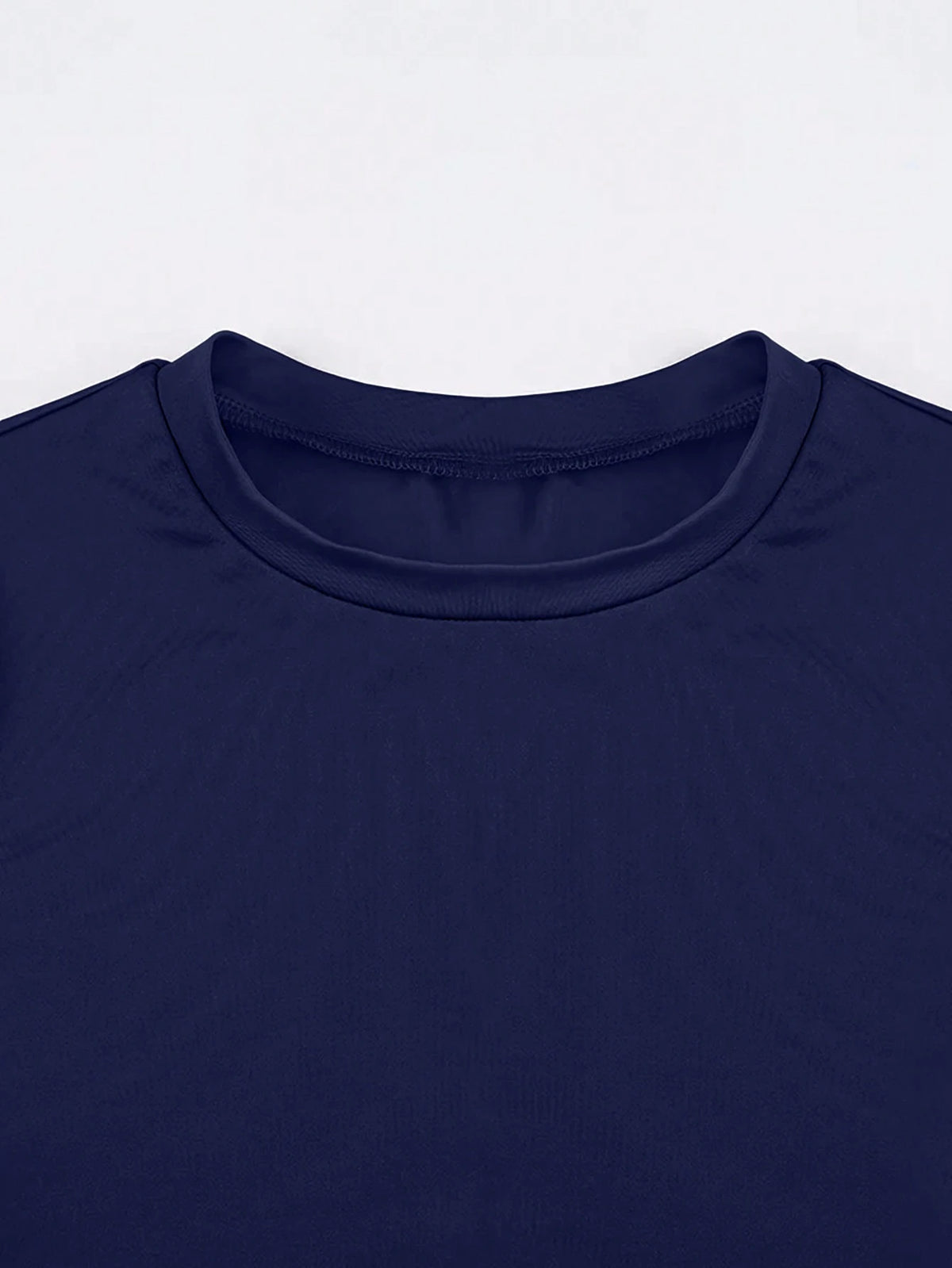 INAWLY Solva Women's Solid Color Round Neck Short Sleeve Fitted Casual T-Shirt