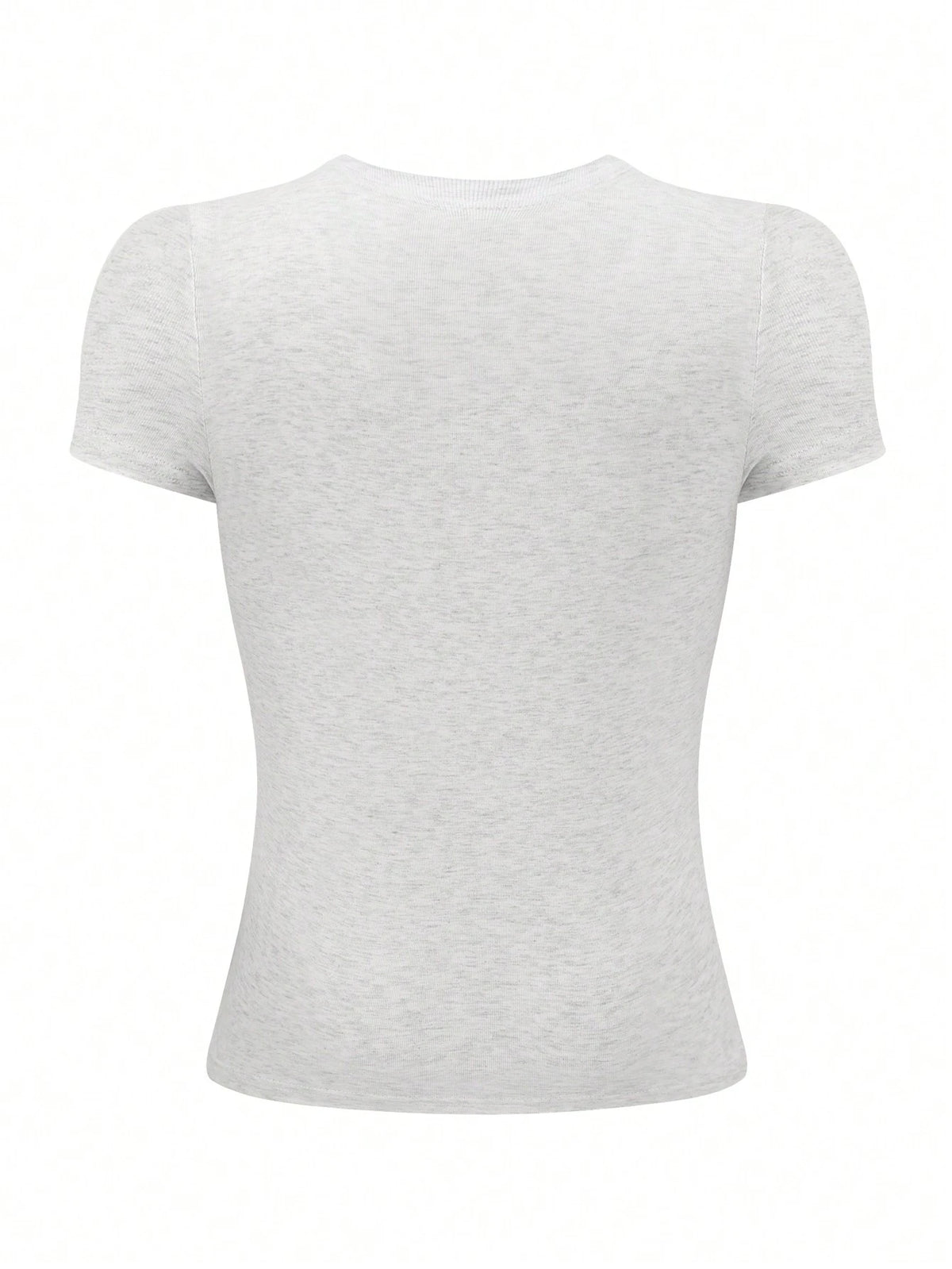 INAWLY Women's Casual Everyday Commute Solid Color Slim Fit Cap Sleeve T-Shirt