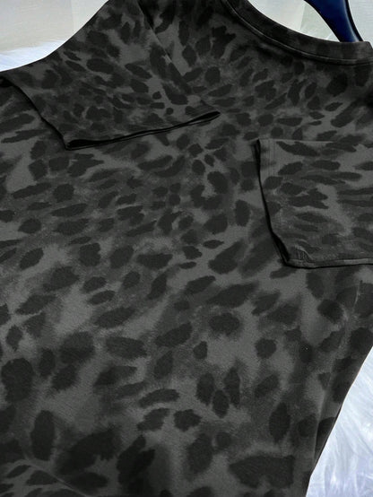 INAWLY Women's Casual Leopard Print Short Sleeve T-Shirt, Summer