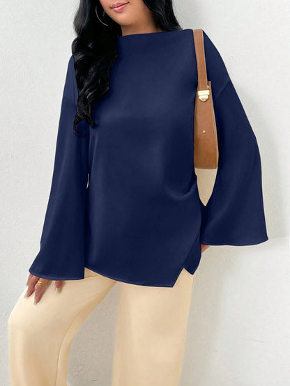 INAWLY Women's Elegant Commuting Mid-East Style Shirt For Daily Wear Fall Cloth For Women