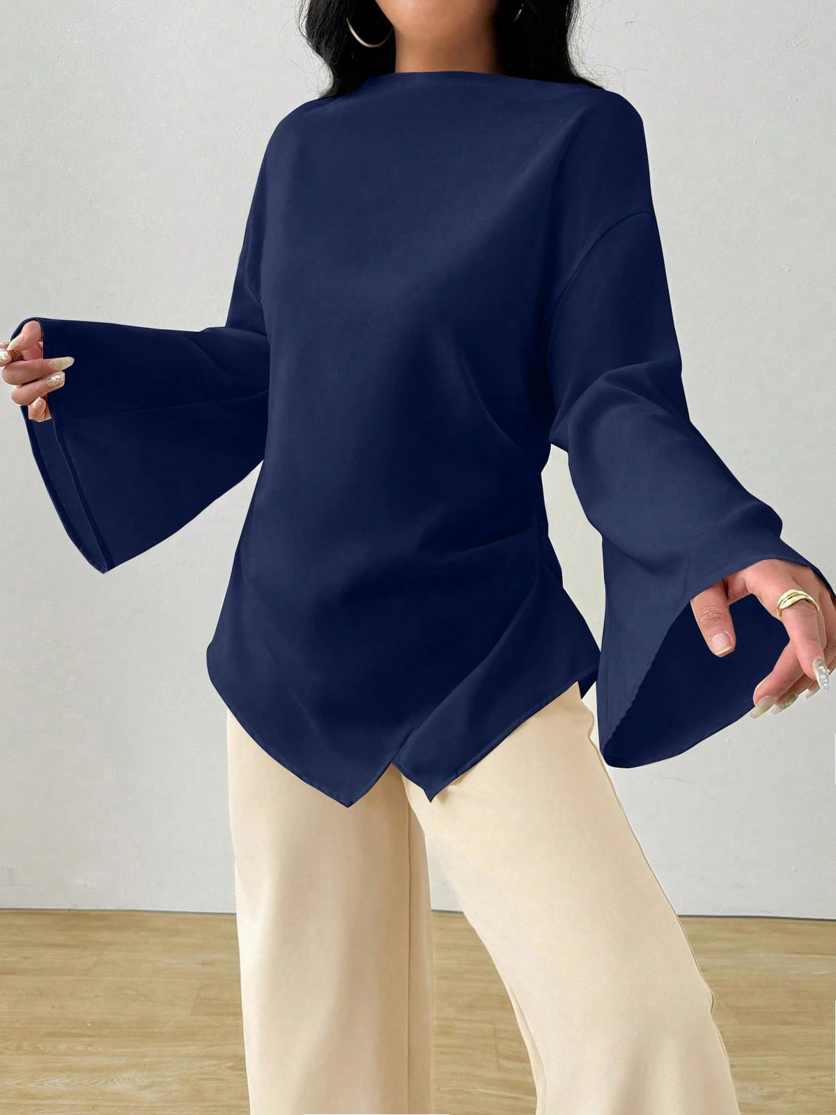 INAWLY Women's Elegant Commuting Mid-East Style Shirt For Daily Wear Fall Cloth For Women