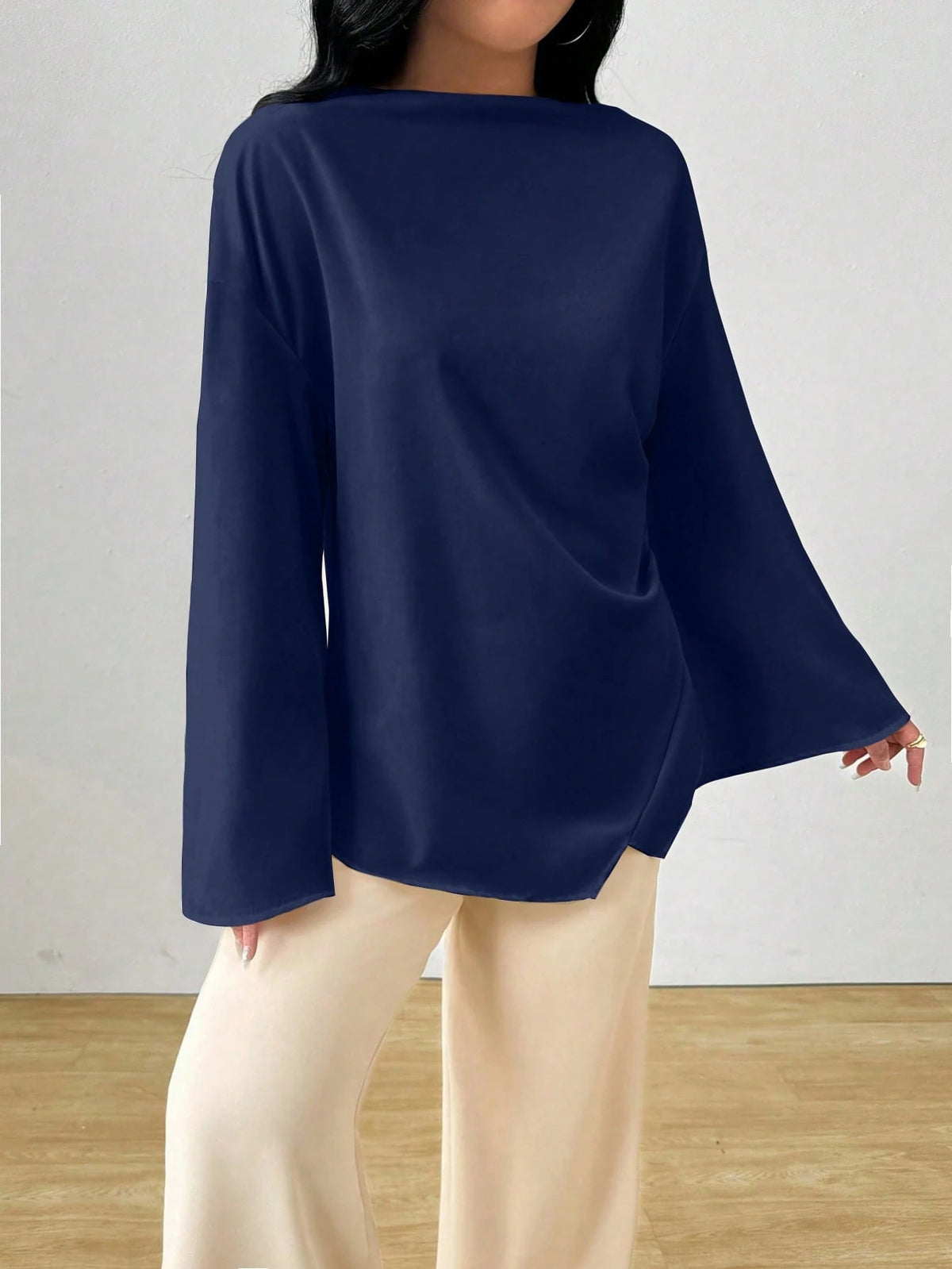 INAWLY Women's Elegant Commuting Mid-East Style Shirt For Daily Wear Fall Cloth For Women