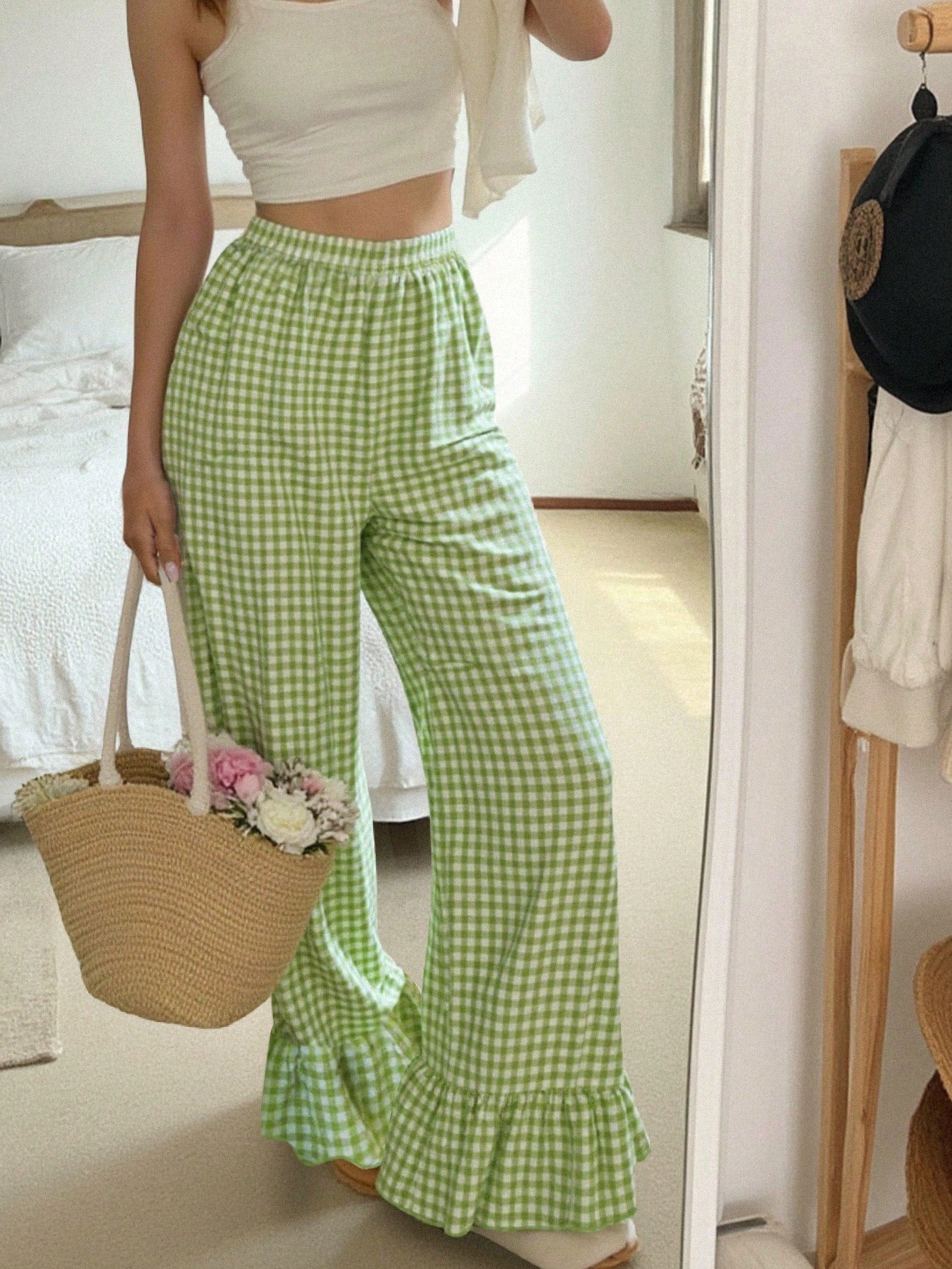 INAWLY Women's Minimalist & Fashionable Long Pants, Suitable For Summer Fall Cloth For Women