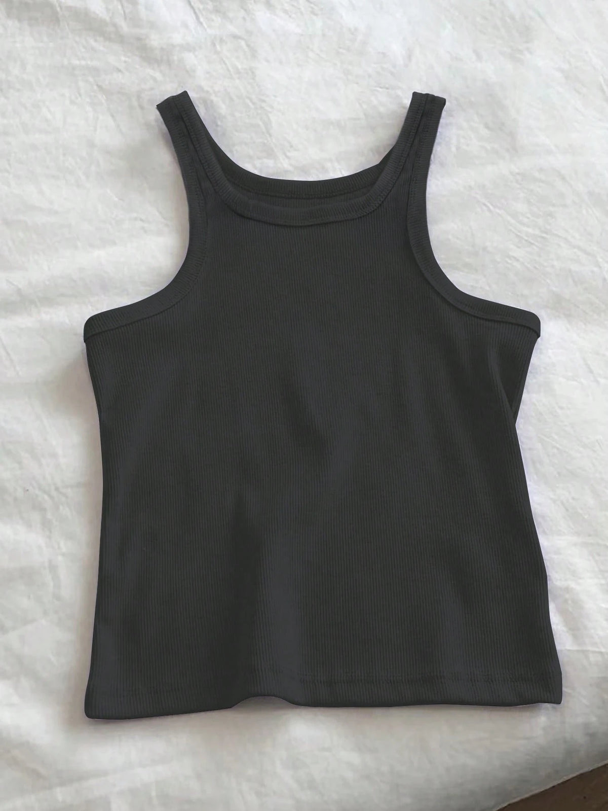 INAWLY Women's Plain Color Spaghetti Strap Casual Sleeveless Top, Minimalist And Fashionable For Daily Wear