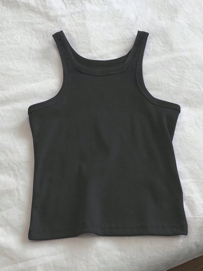 INAWLY Women's Plain Color Spaghetti Strap Casual Sleeveless Top, Minimalist And Fashionable For Daily Wear