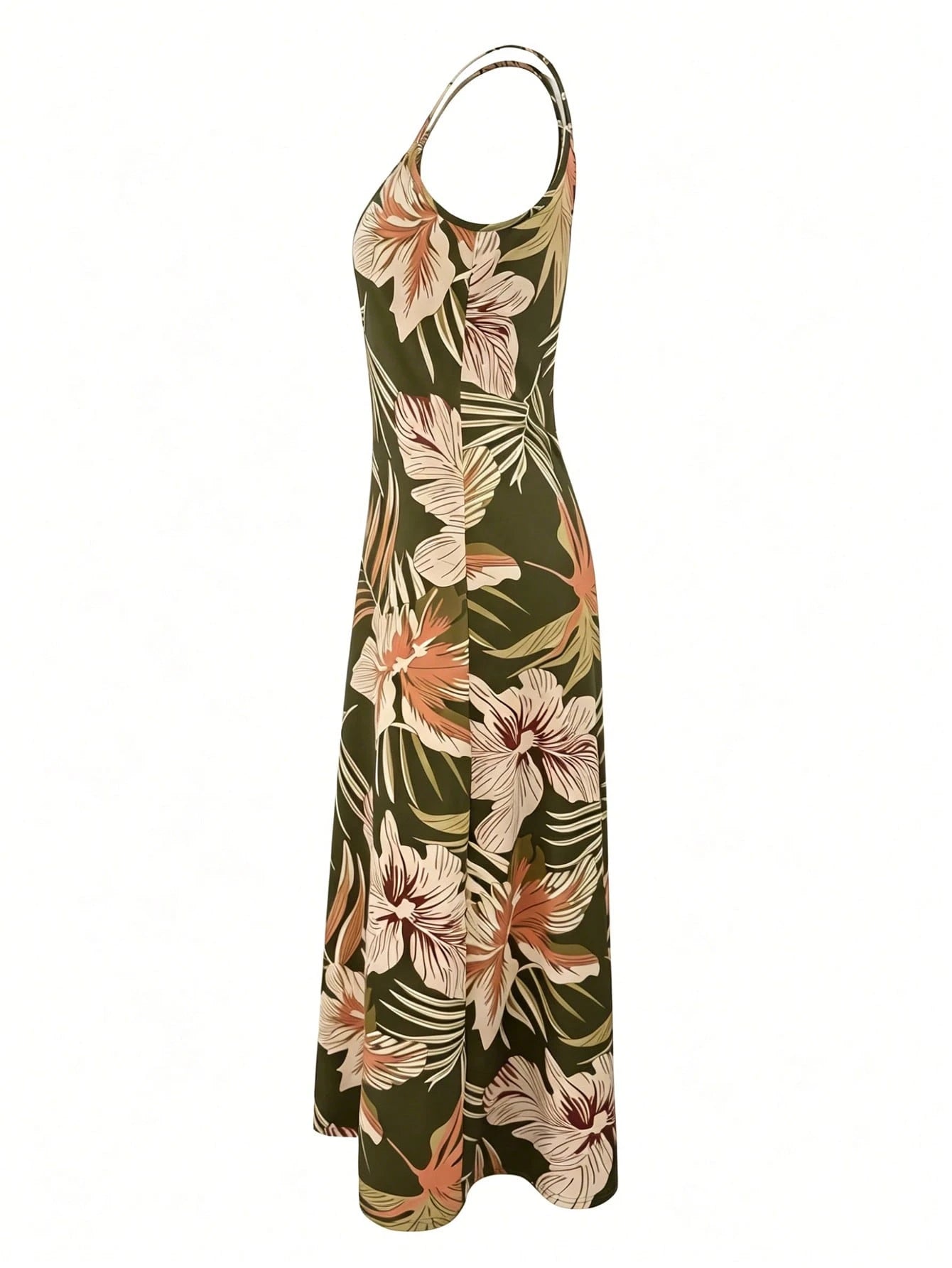 INAWLY Women's Plant Print Cami Casual Dress