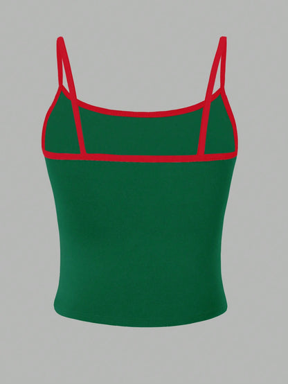 INAWLY Y2K Mexico Letter Graphic Camisole Top Graphic Tees Women Tops