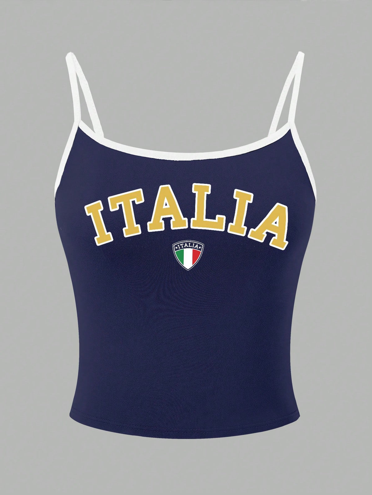 INAWLY Y2K Mexico Letter Graphic Camisole Top Graphic Tees Women Tops