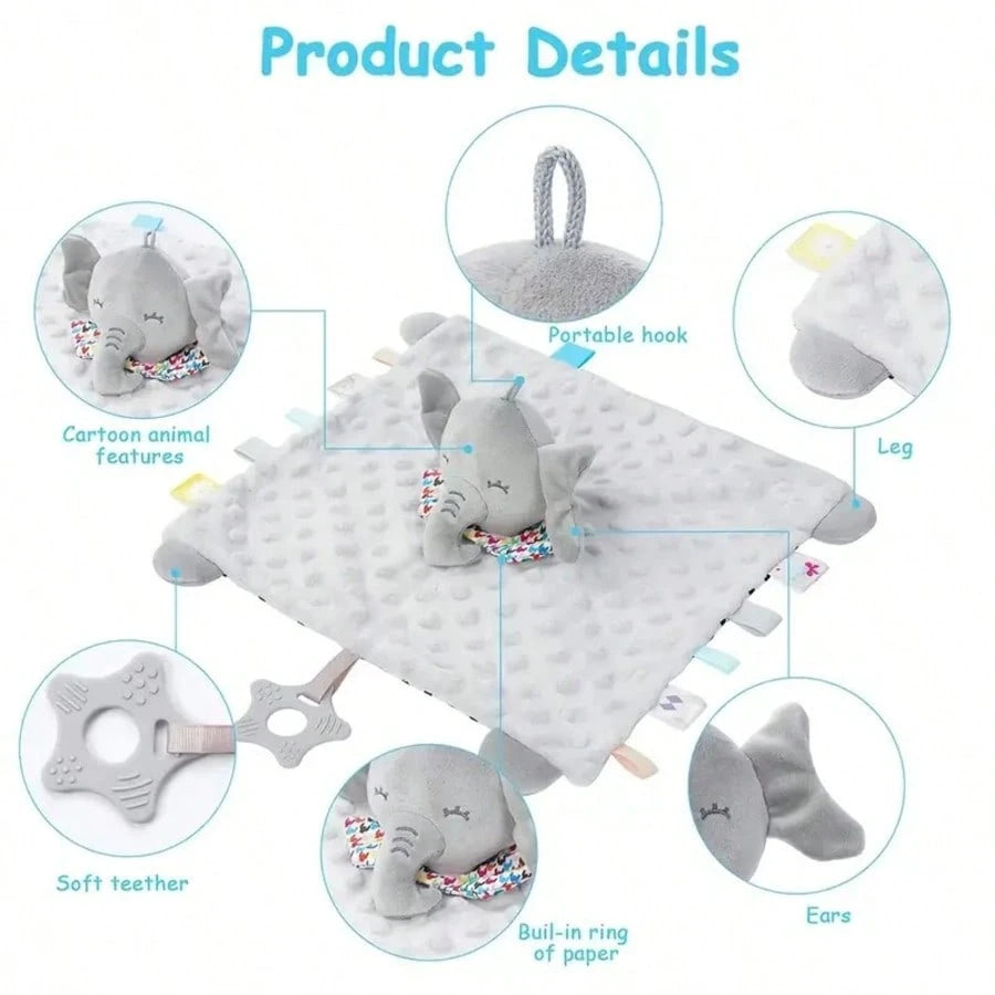 Infant Comforter Toy, Animal Shaped Car Hanging Crib Hanging Toy With Rattle And Crinkle Paper, Perfect Gift For Babies