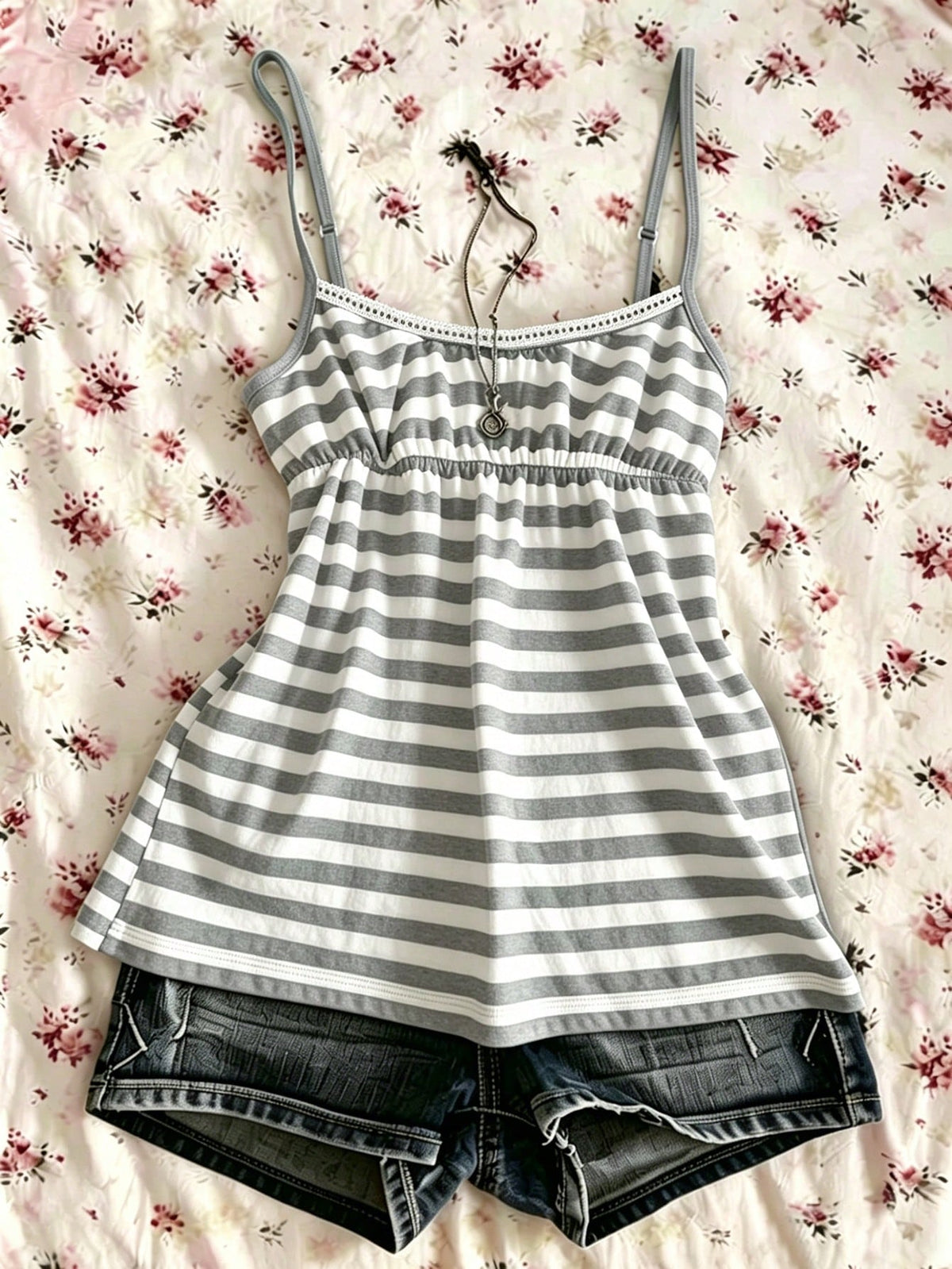 IslaSuriya Summer Casual Retro Y2K Striped Women's Cami Tank Top