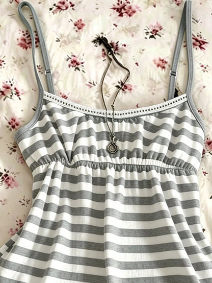 IslaSuriya Summer Casual Retro Y2K Striped Women's Cami Tank Top