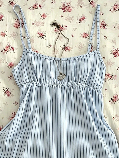 IslaSuriya Summer Casual Retro Y2K Striped Women's Camisole Tank Top