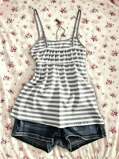 IslaSuriya Summer Casual Retro Y2K Striped Women's Camisole Tank Top