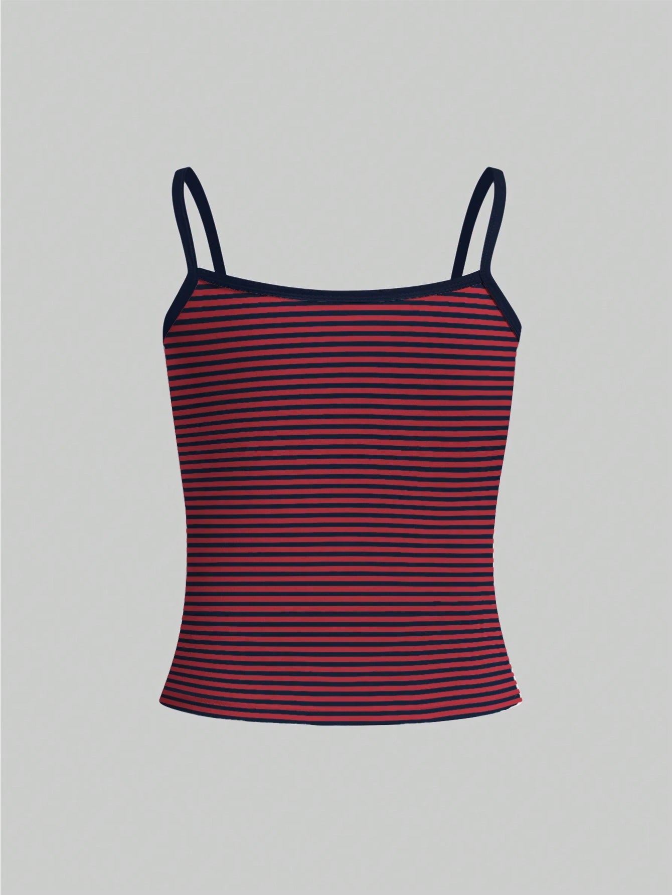 IslaSuriya Women's Brown And Blue Striped Camisole, Fashionable And Minimalist Summer Vacation Style