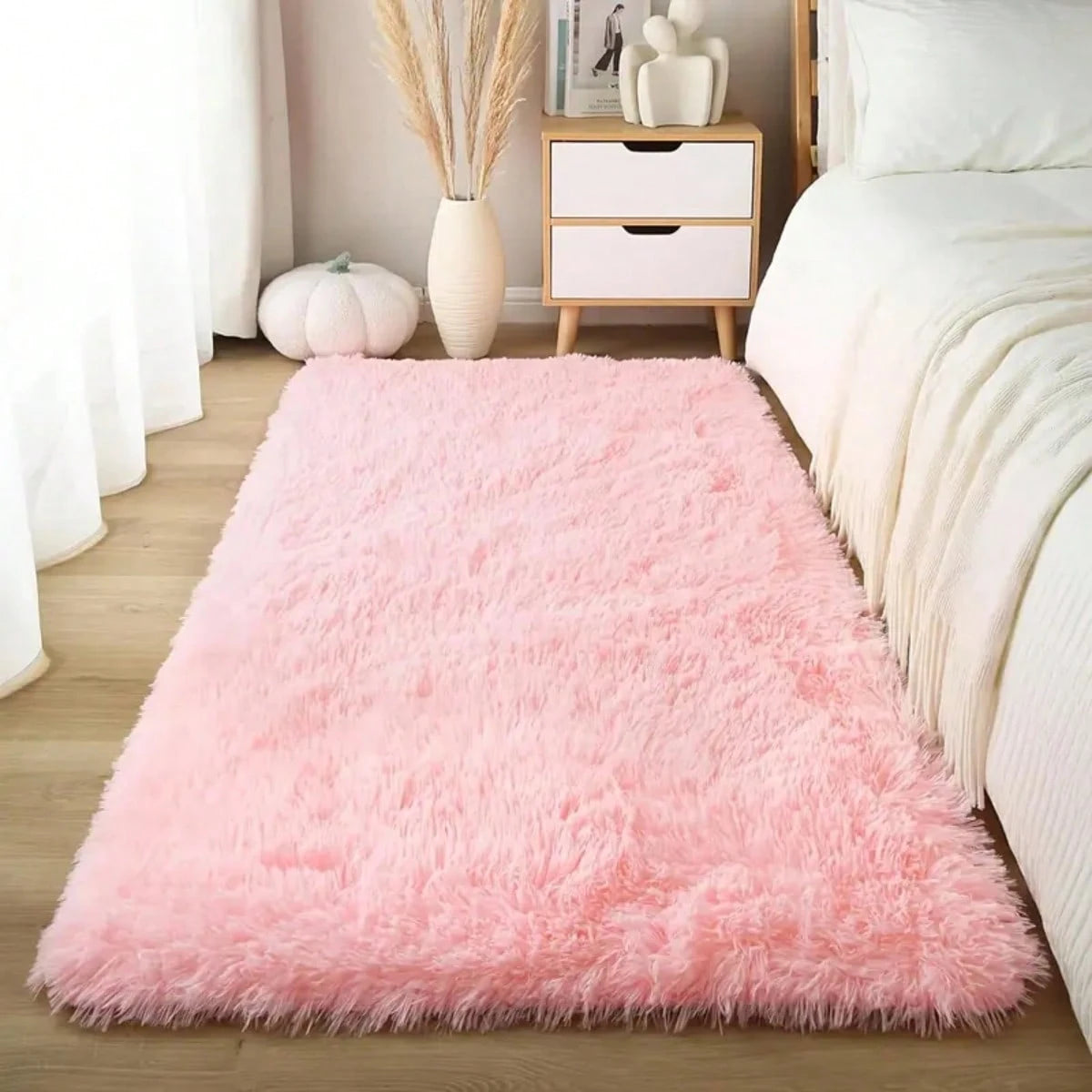 Joivida 1 Pc Soft Modern Indoor And Outdoor Plush Pink/Grass Green/Camel Carpet For Bedroom Living Room Dormitory Kids Room Home Decoration Non-Slip Polyester Fiber Comfortable Kids Room Decoration Fl