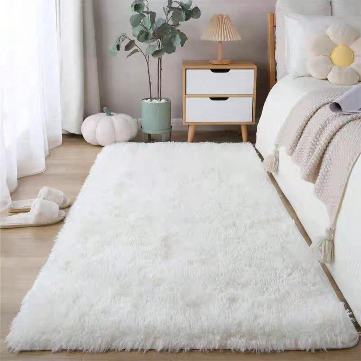 Joivida 1 Pc Soft Modern Indoor And Outdoor Plush Pink/Grass Green/Camel Carpet For Bedroom Living Room Dormitory Kids Room Home Decoration Non-Slip Polyester Fiber Comfortable Kids Room Decoration Fl