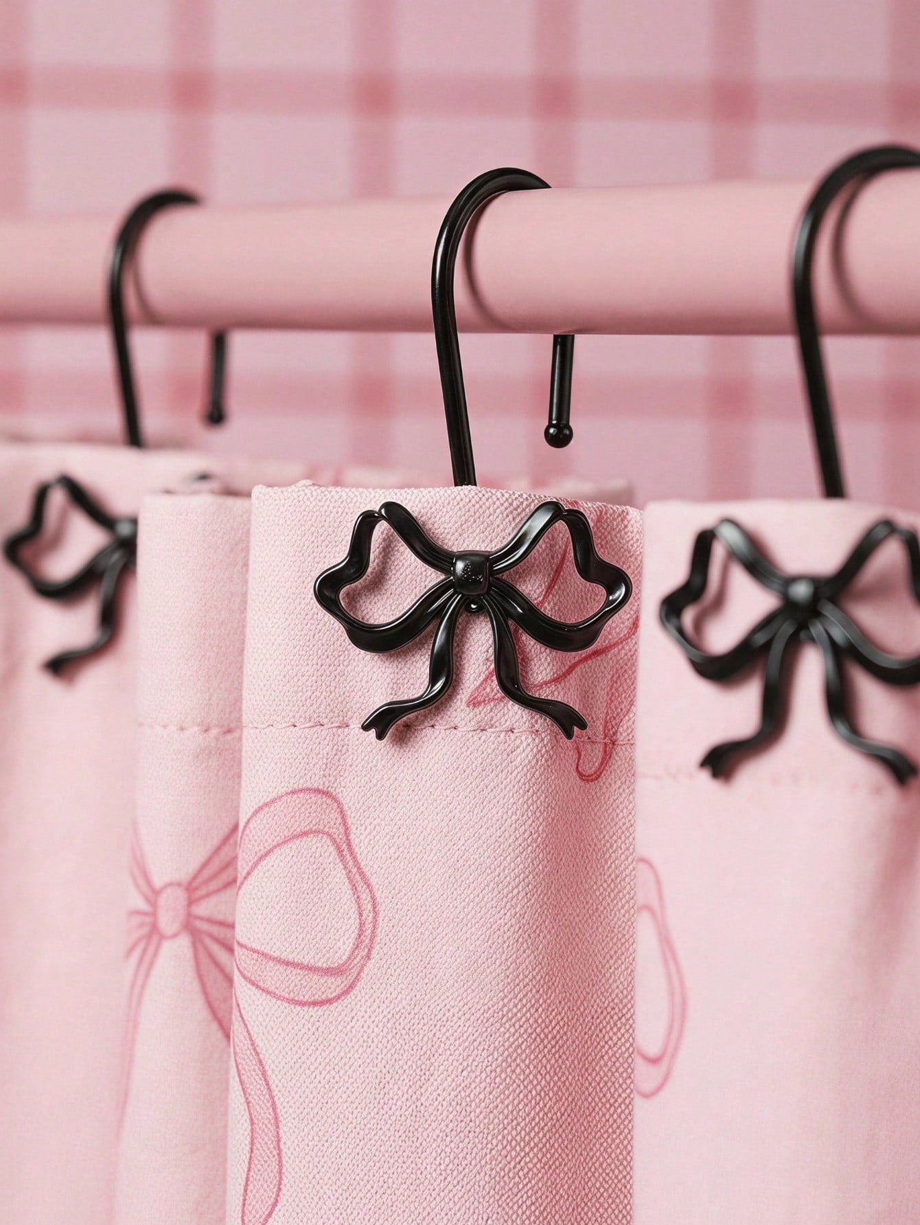 Joivida 12 Bow Shower Curtain Hooks, Rust Proof Zinc Alloy Curtain Rings, Decorative Bow Shaped Design Curtain Hooks, Rust Proof, Used For S-Shaped Hooks In Bathrooms, Bedrooms, Living Rooms, Home Dec