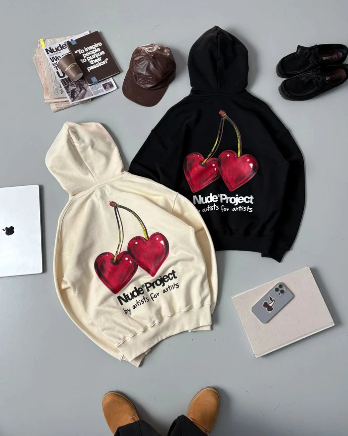 Juicy Cherry Hoodie Marshmallow