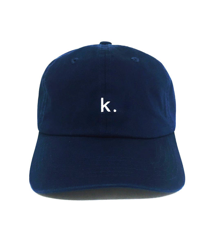 Navy k. Dad Hat – embroidered 6-panel cotton dad hat with adjustable strap, funny dad hat and perfect dad gift