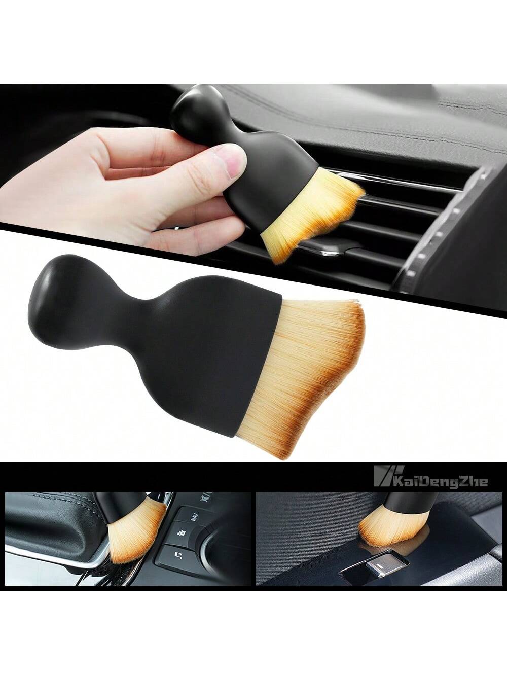 KaiDengZhe 1pc Car Interior Cleaning Brush Detailing Dust Removal Brush Air Conditioning Outlet Cleaning Brush Slot Brush Car Cleaning Supplies Car Accessories