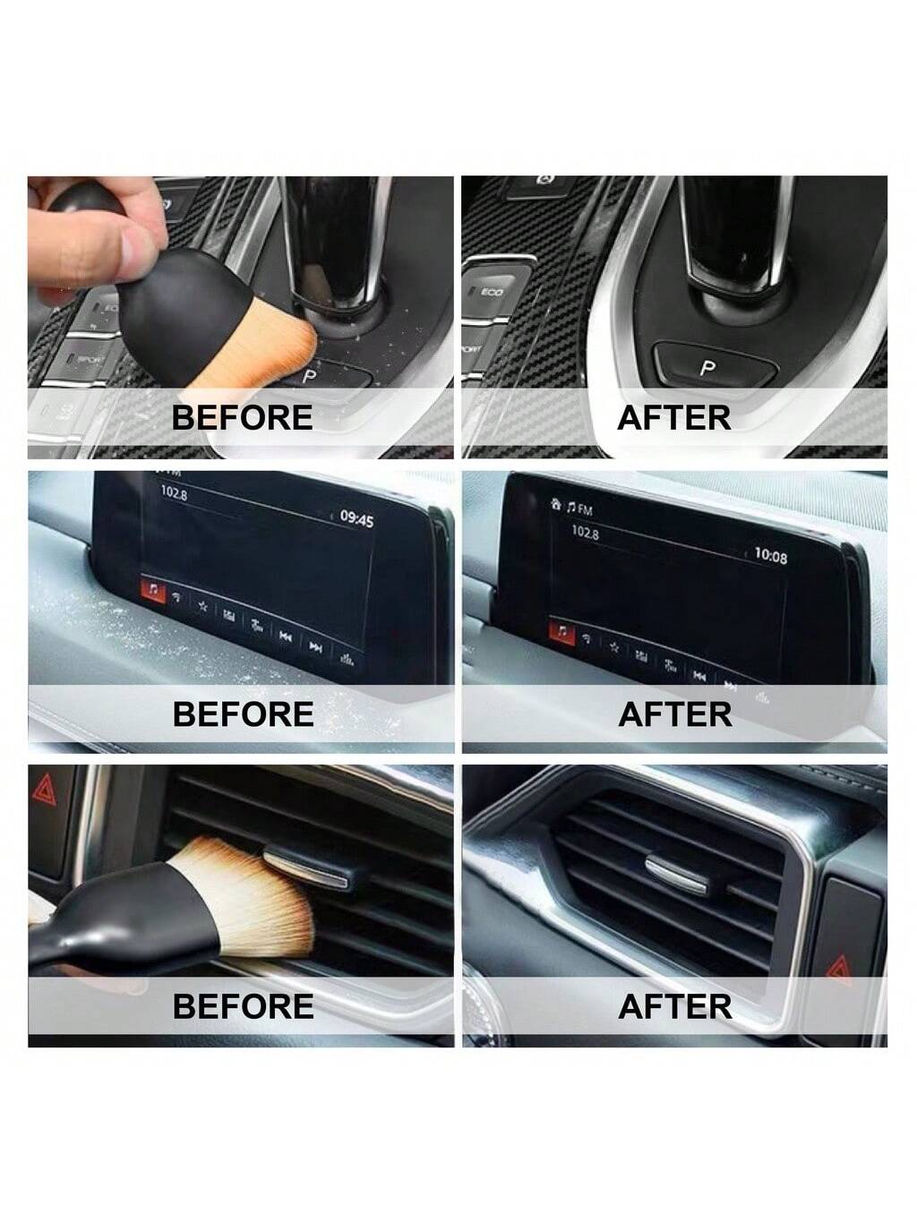 KaiDengZhe 1pc Car Interior Cleaning Brush Detailing Dust Removal Brush Air Conditioning Outlet Cleaning Brush Slot Brush Car Cleaning Supplies Car Accessories