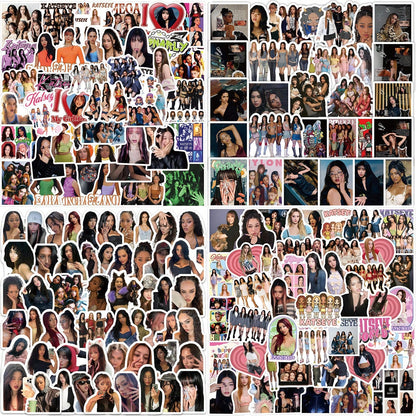 Katseye Stickers Set- Sophia, Lara, Chanelle, Daniela, Yoonchae, Manon, New Album & Songs, Fans Merch Goods, DIY Personalized Idol Merch Gift For Friends Birthday, 78/100pcs Star Stickers, Sticker C